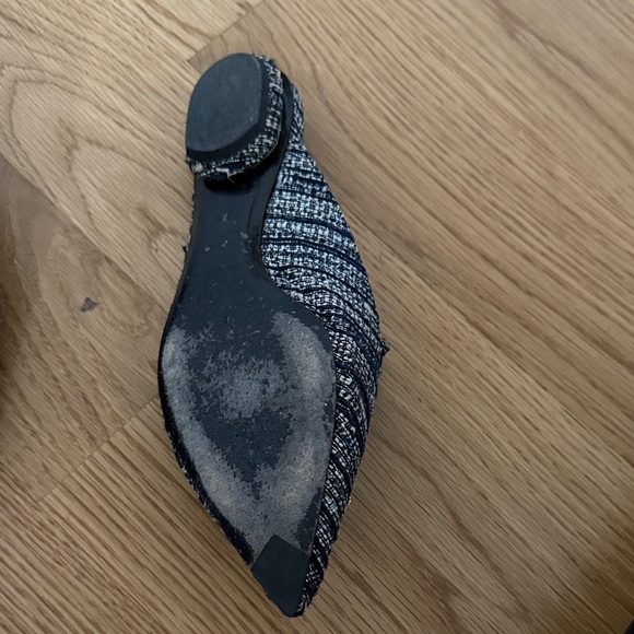 Nicholas Kirkwood Black, Midnight and White Tweed Mules - Picture 7 of 7